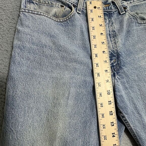 Vintage‎ LEVI'S 586 Distressed  Denim Blue Jeans Relaxed Straight Leg W34 L30 - Picture 9 of 13